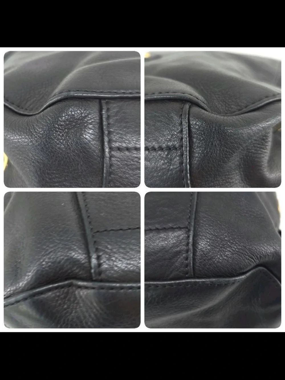 Mulberry Black Leather Satchel with Gold Hardware